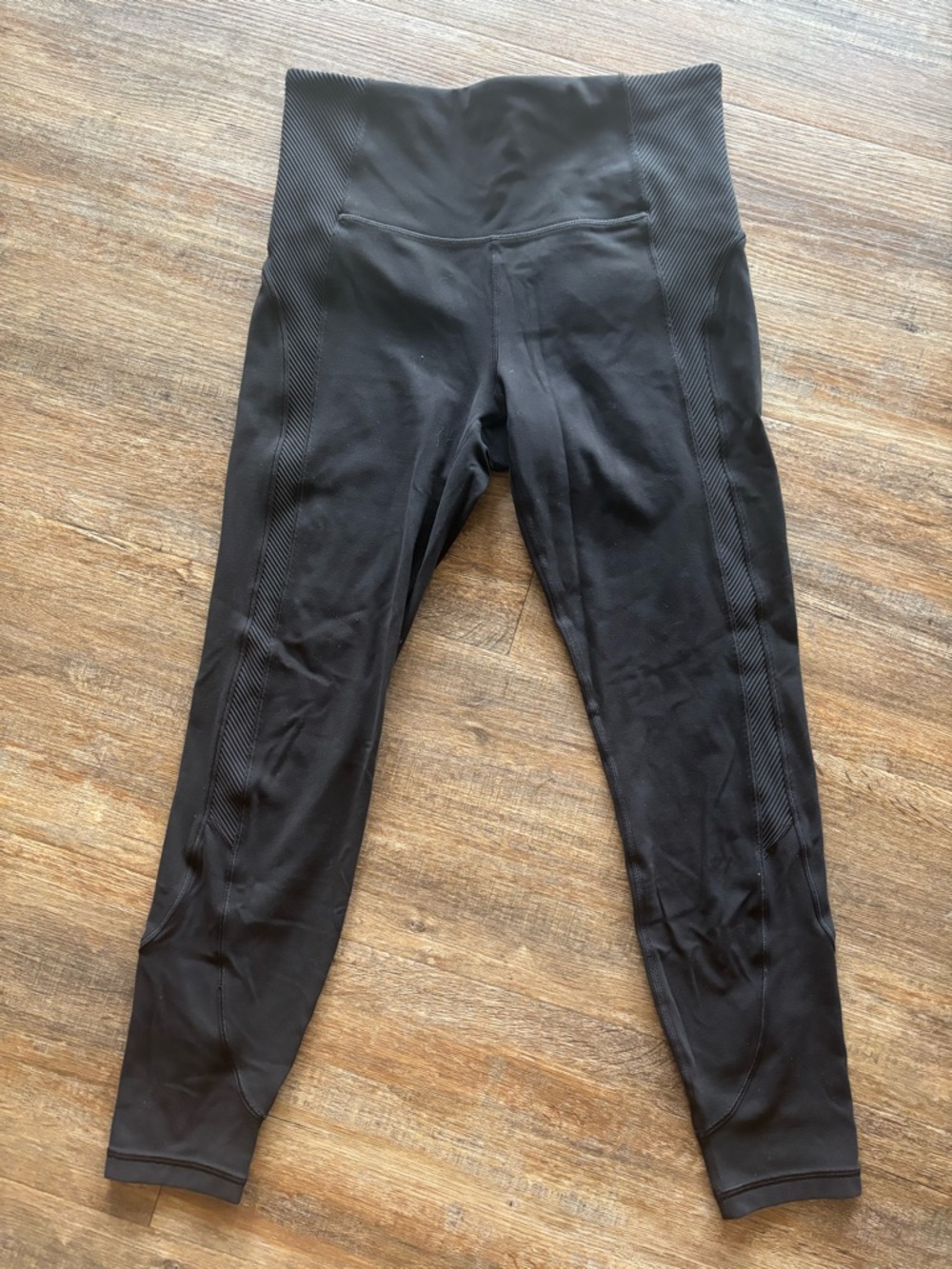 Athleta Black Elation Rib Stirrup Tight